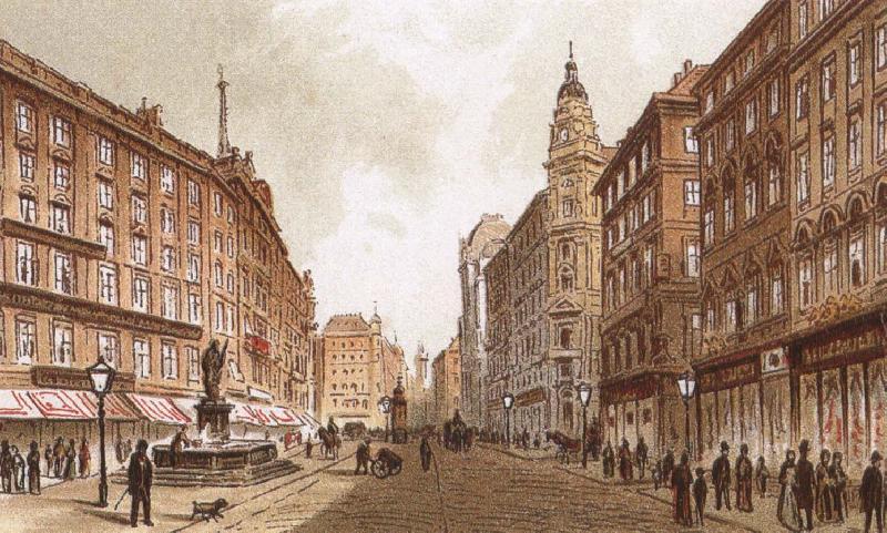 richard wagner the graben, one of the principal streets in vienna